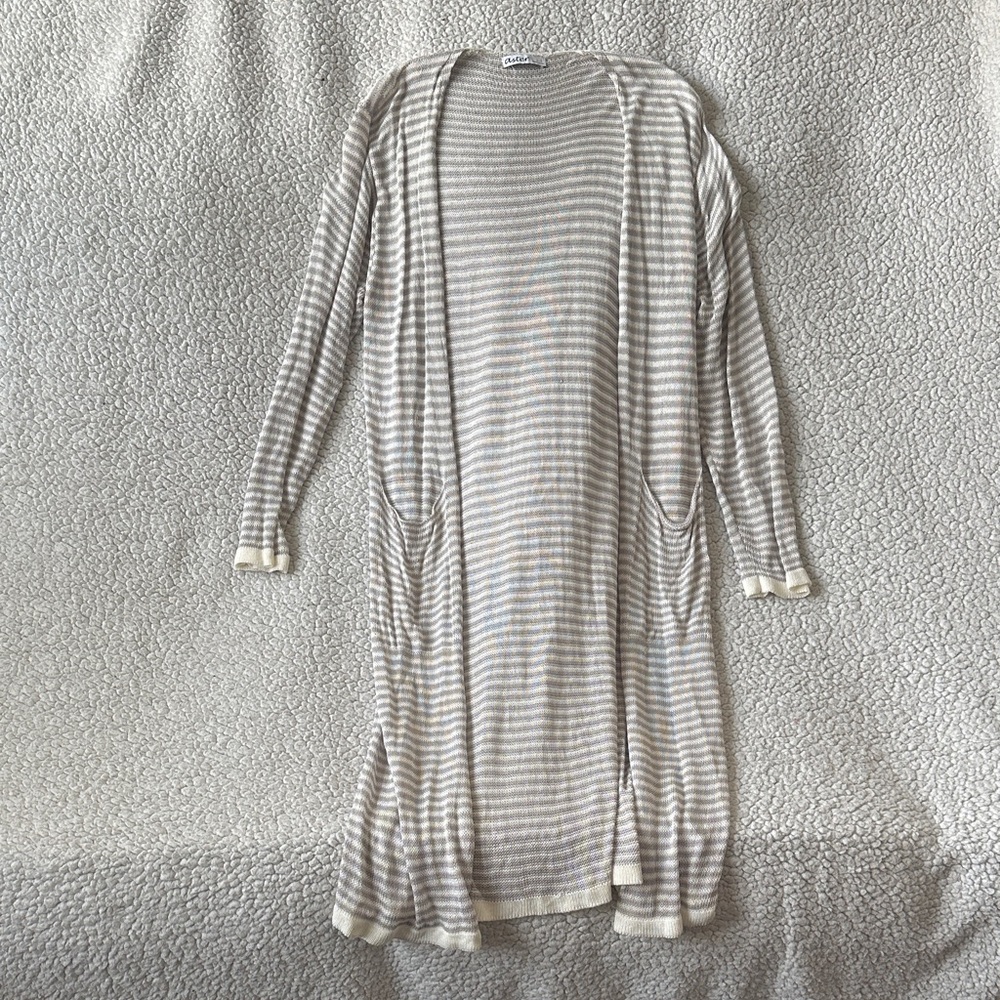Striped Cream Cardigan